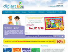 Tablet Screenshot of digiartkids.com.br